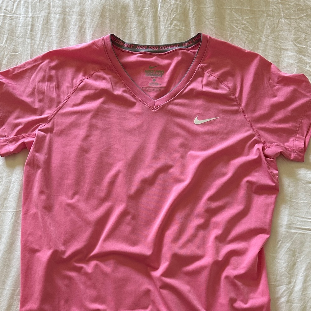 Nike Bright Pink V-Neck Tee